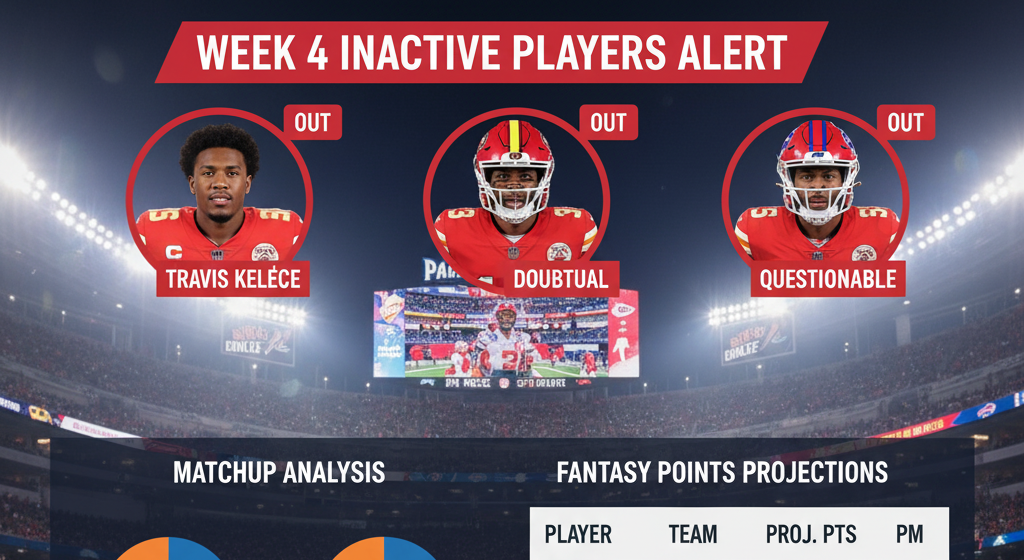 Week 4 NFL Fantasy Football Inactives & Matchup Analysis USA Fantasy Tips